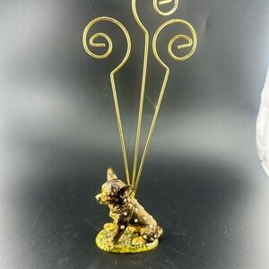 Chihuahua Rhinestone Enamel Dog Photo Card Clip Holder